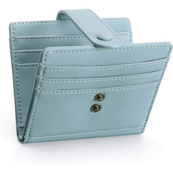 Small Wallets Zipper Pocket Blue